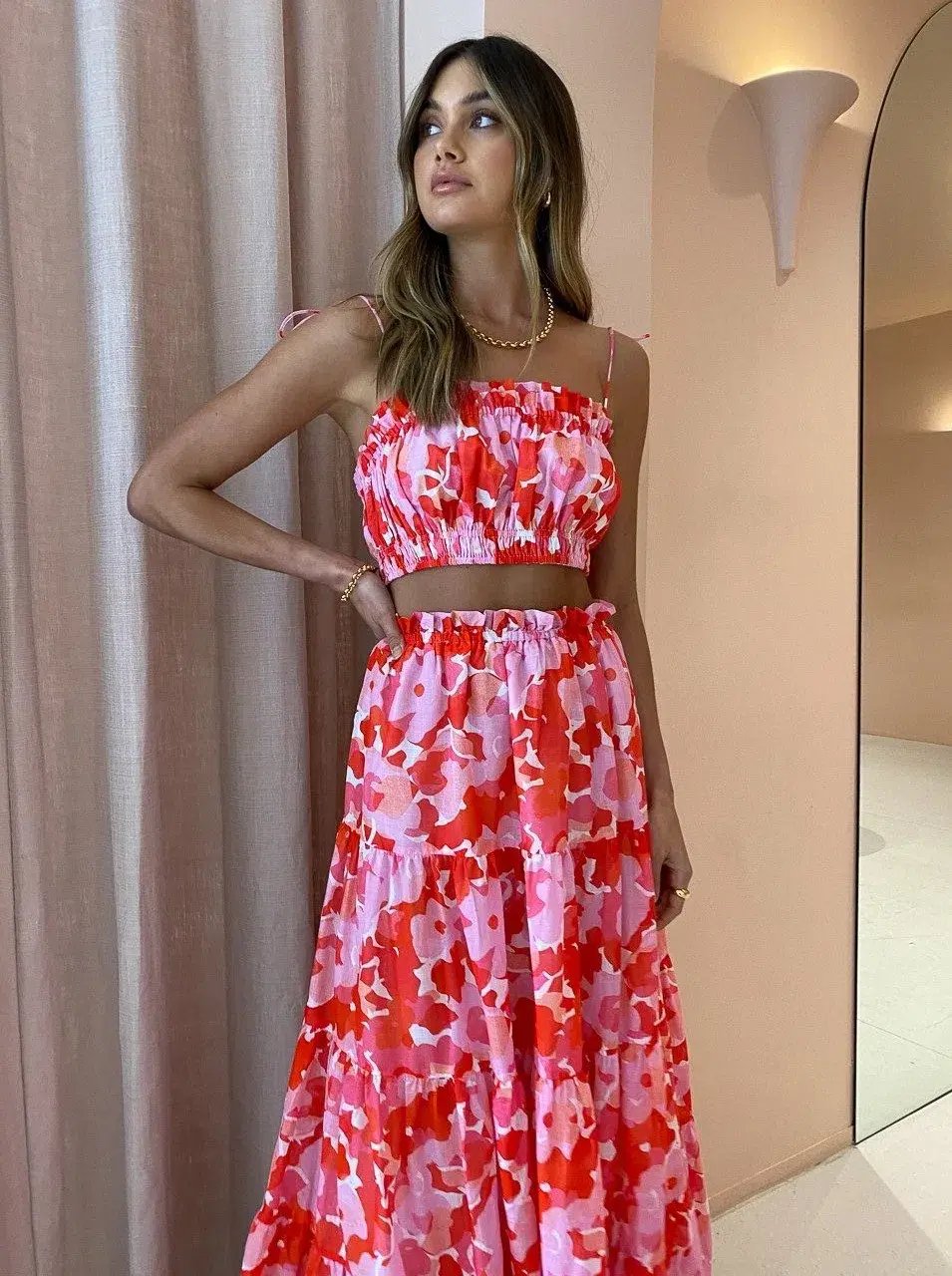 Steele Layla Crop and and Flora Skirt Set Print Size 8 photo 2