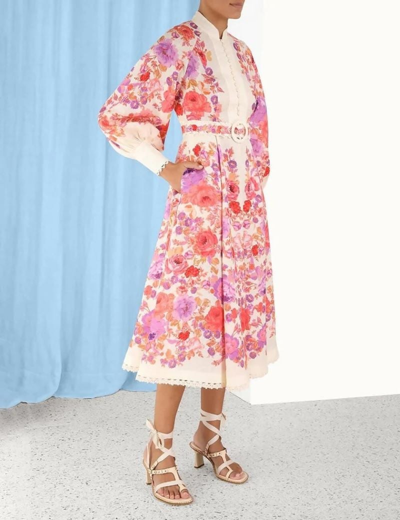 Zimmermann Raie Billow Sleeve Midi Dress photo 2