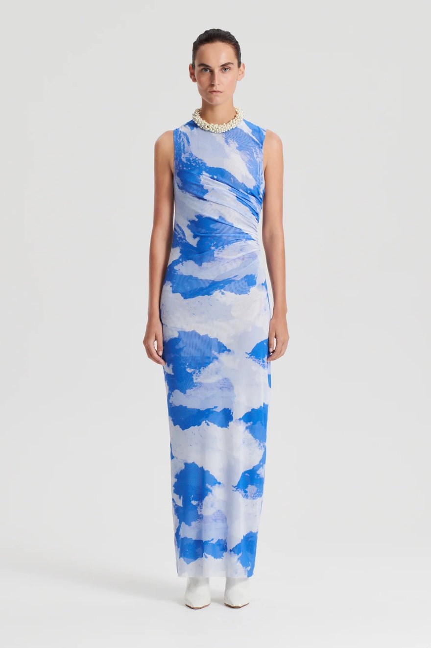 Scanlan Theodore Italian Cloud Print Dress - Blue photo 3