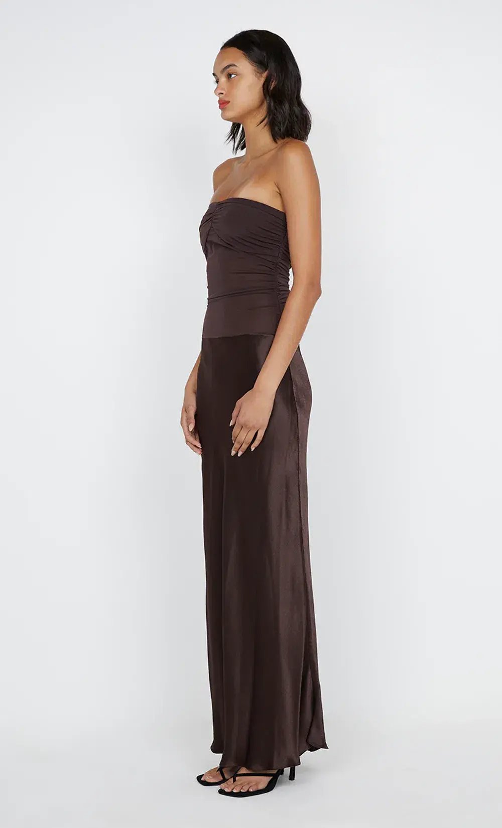 Bec & Bridge Dua Strapless Maxi Dress Dark Chocolate Size 10 photo 4