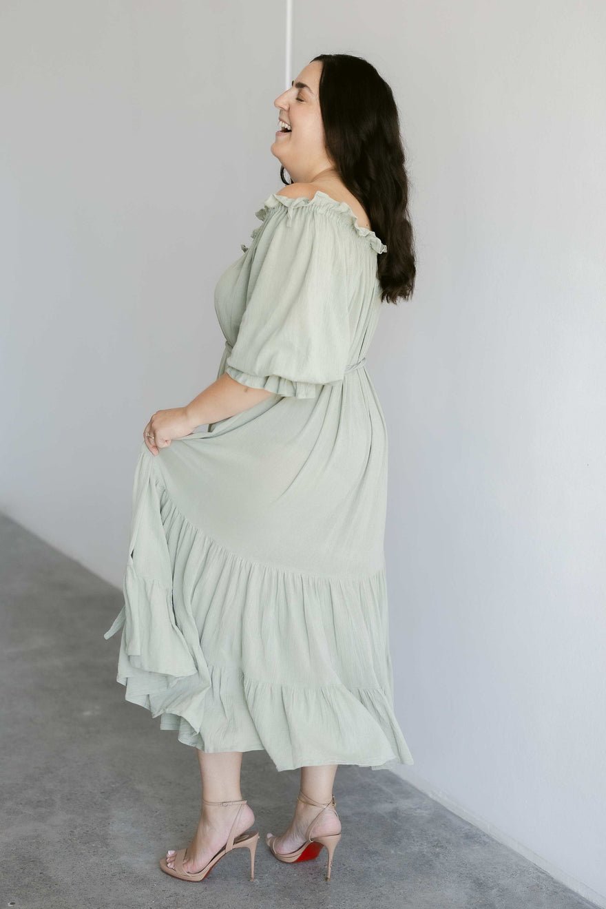 Hazel & Folk Emmaline Maxi Gown - Sage photo 4