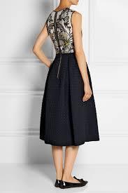 Erdem Shirlette Embroidered Organza And Matelassé Dress Size 12 photo 3