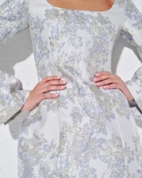 ANNA QUAN Margot Dress in Water Lillies Blue Size 8 AU photo 10
