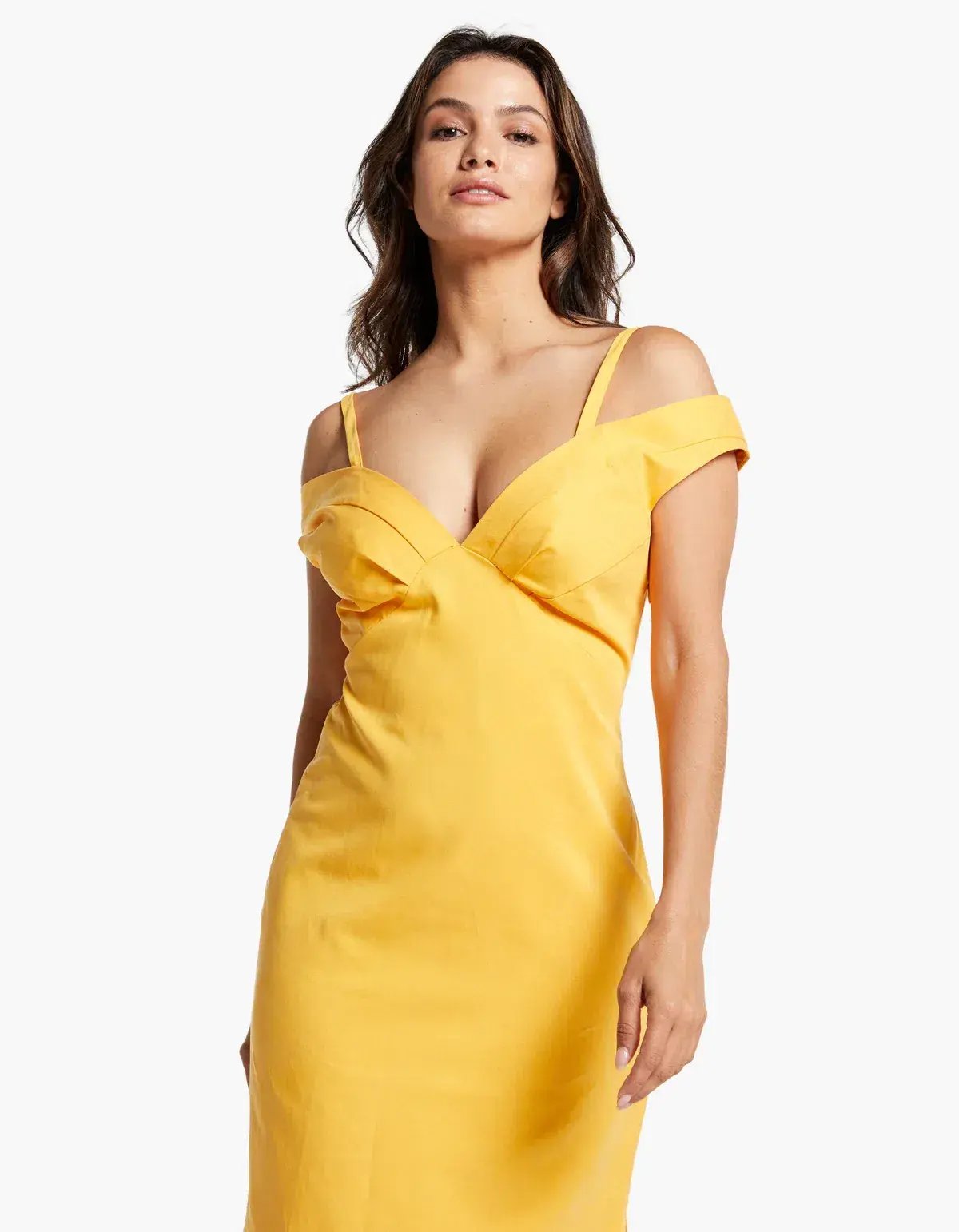Viktoria & Woods Whirlpool Midi Dress in Mango Orange Yellow Size 14 photo 6