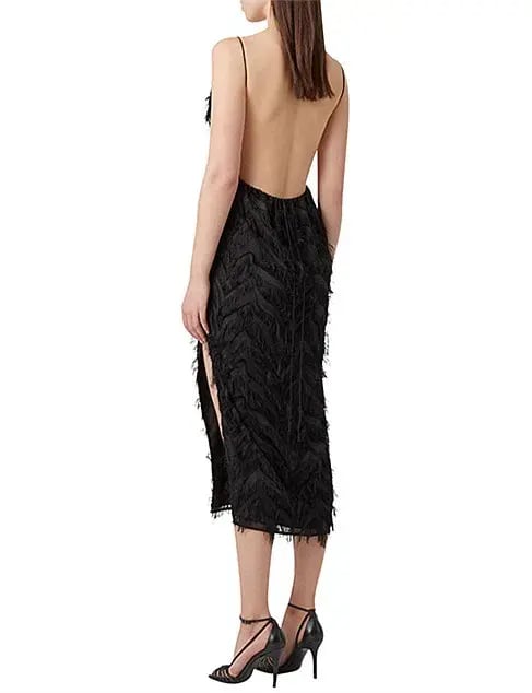Camilla and Marc Farrah Fringed Dress Black Size 14 (Fits a 10) photo 6