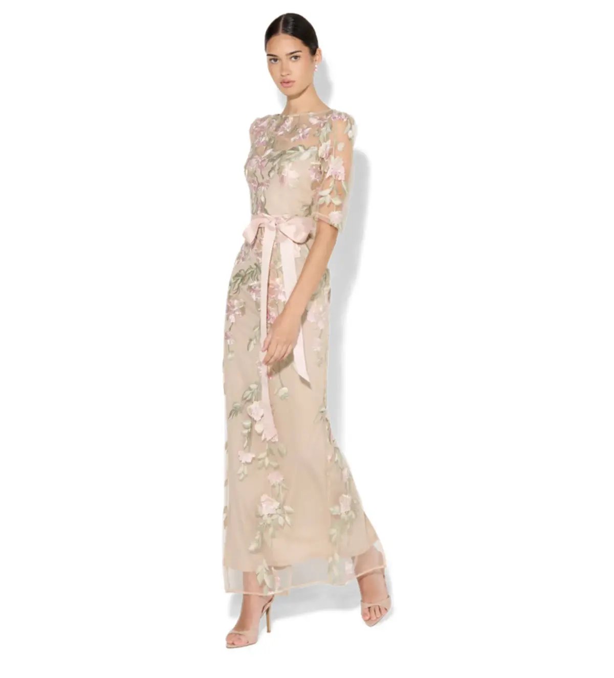 Montique Raya Embroidered Gown Pink Size AU 16 photo 2