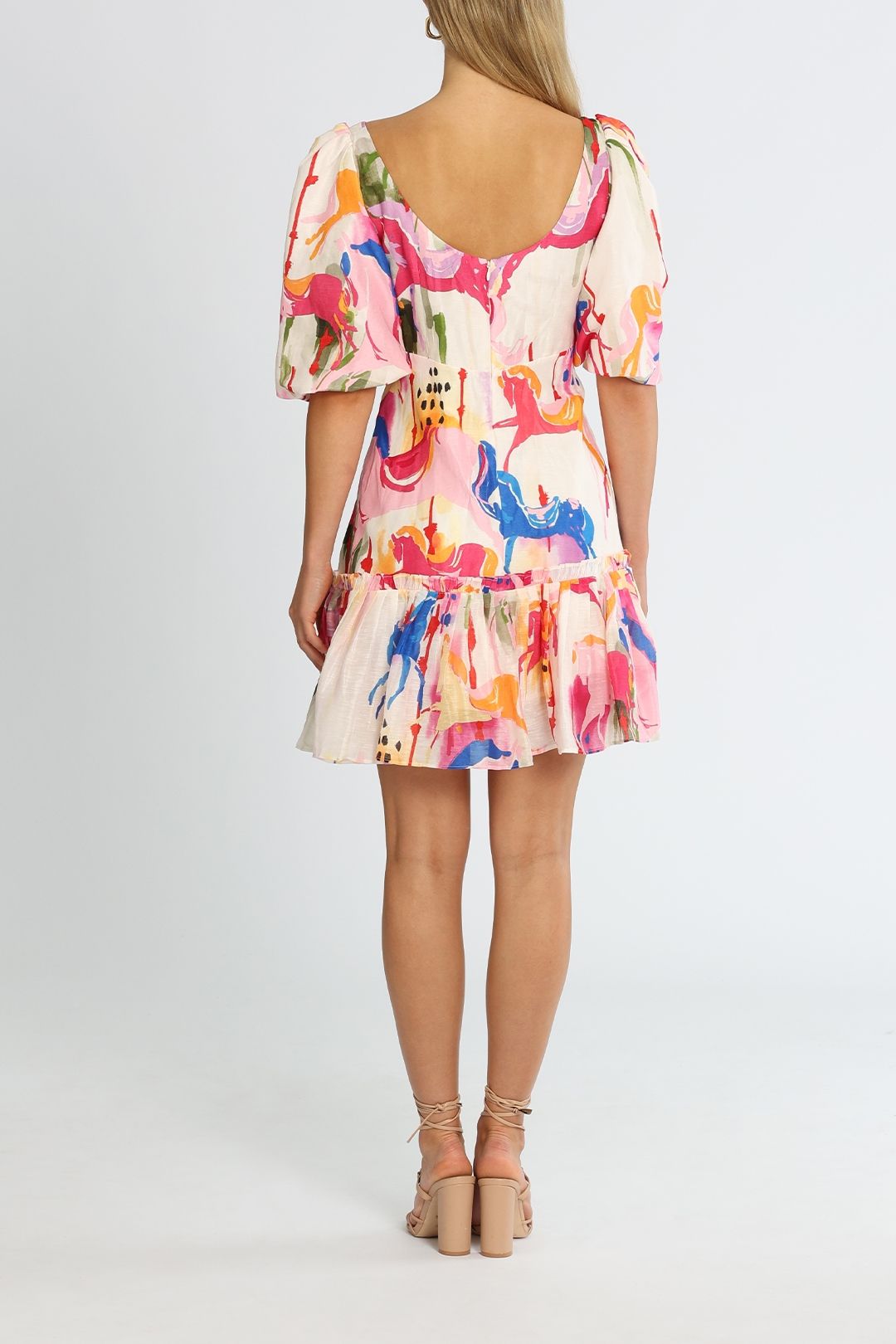 The Carousel Mini Dress - Rainbow Carousel photo 3