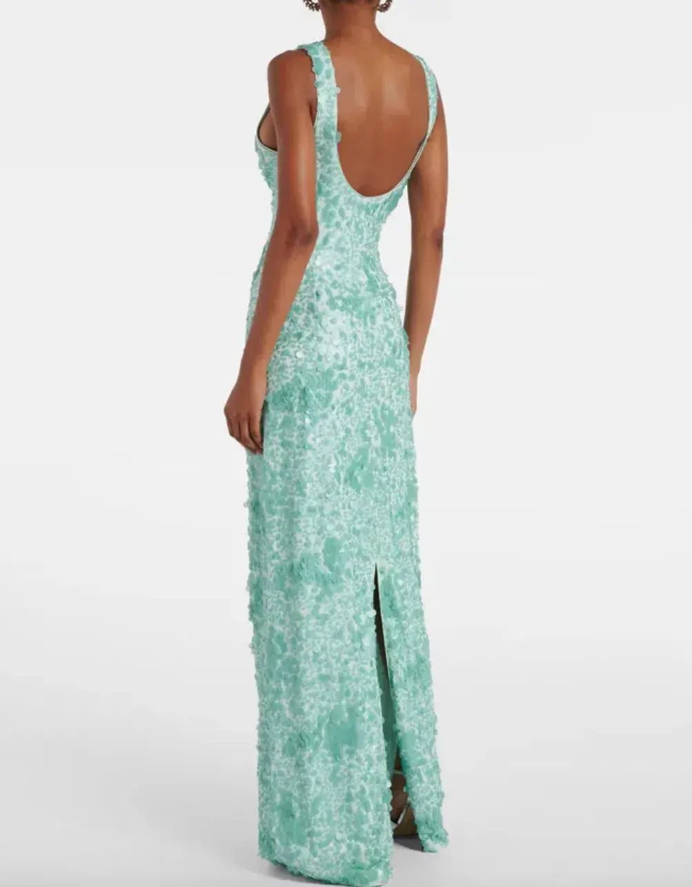 Simkhai Bex Sequined Maxi Dress in Green Size US 4 /AU 8 photo 4