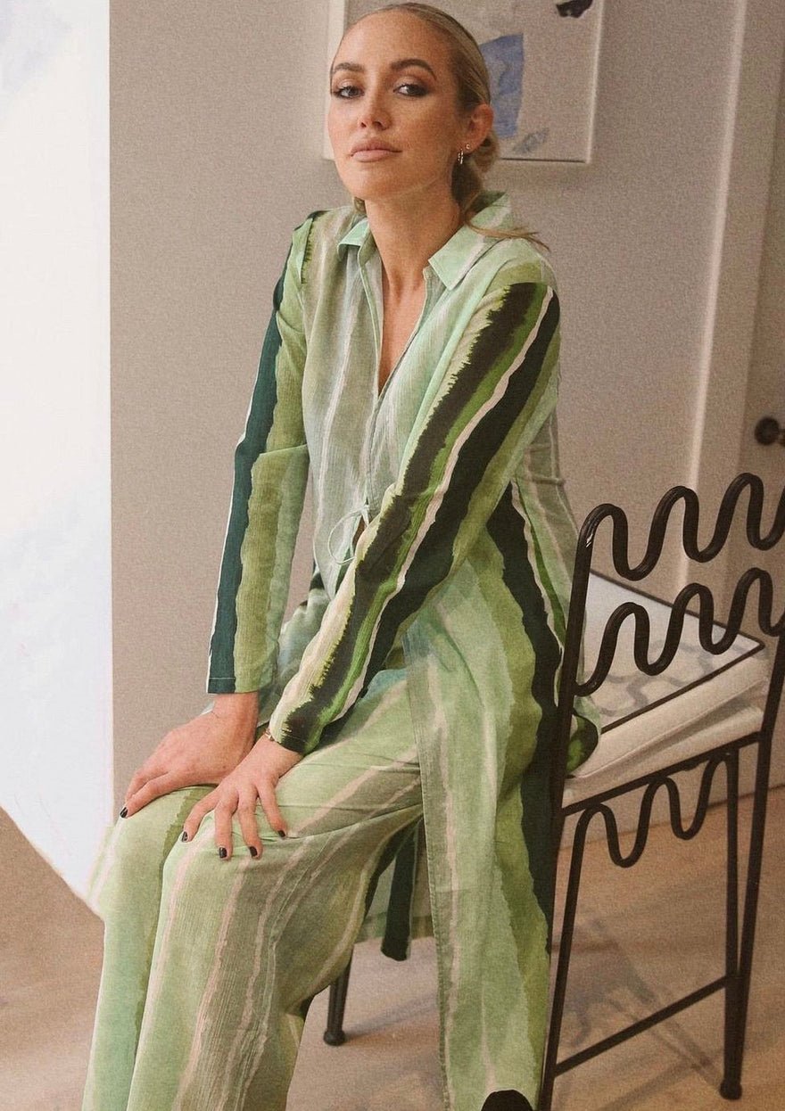 Venroy Crinkle Cotton Set, Green photo 2