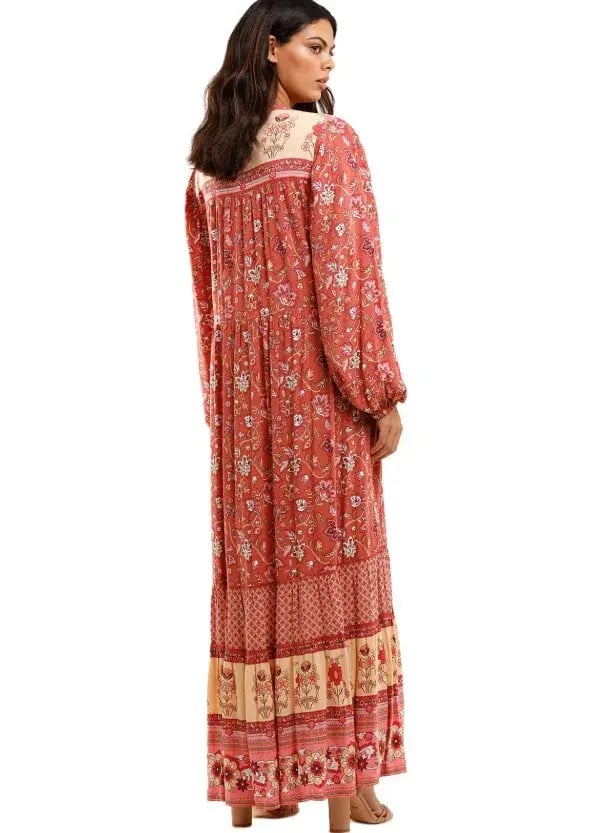 Spell The Gypsy Portobello Road Maxi Dress Red Size 14 photo 2