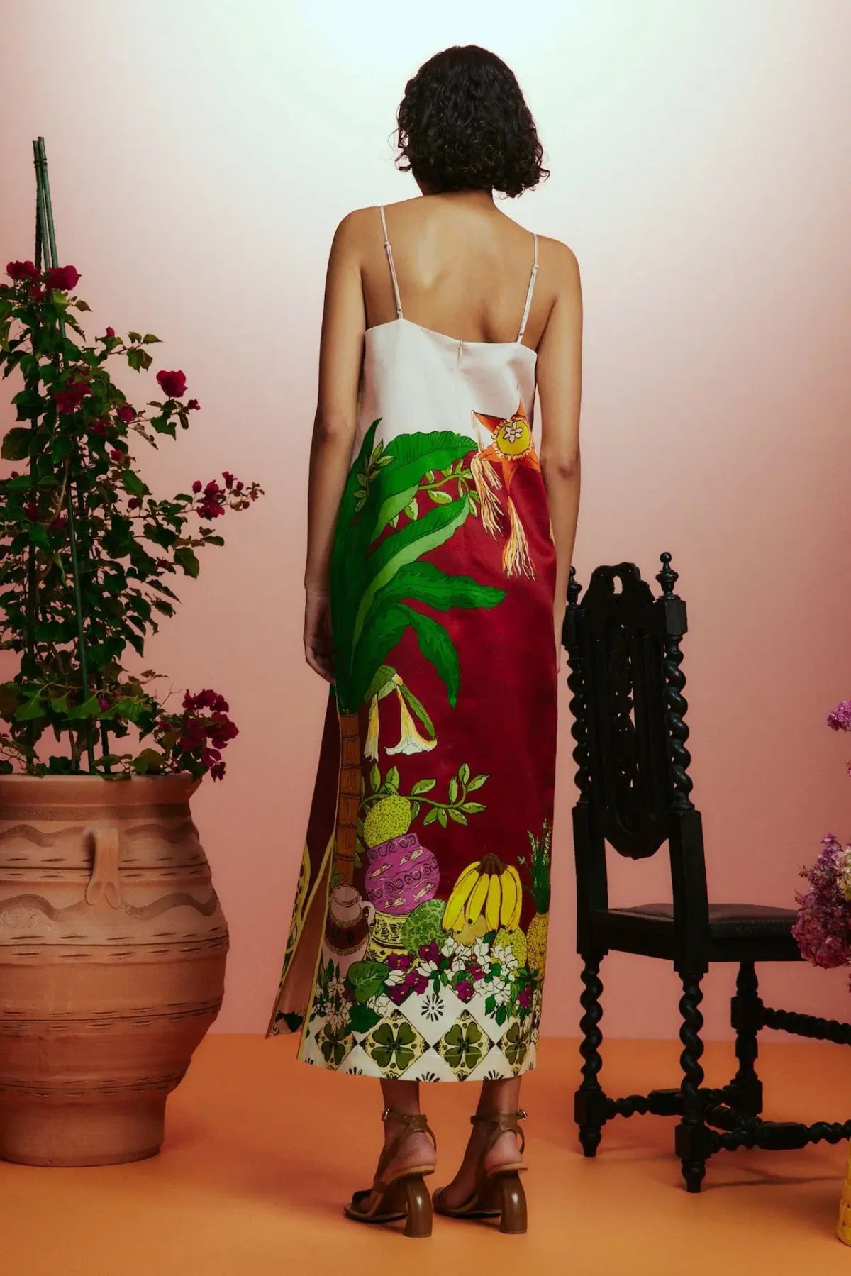 Alemais Tiger Slip Midi Dress Print Size 12 photo 3
