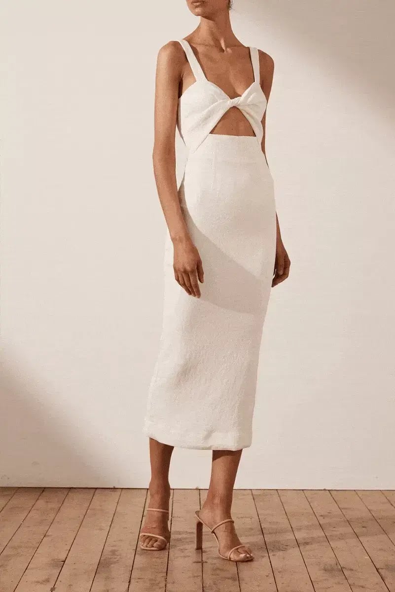 Shona Joy Simone Cut Out Dress In White Size 10 photo 2