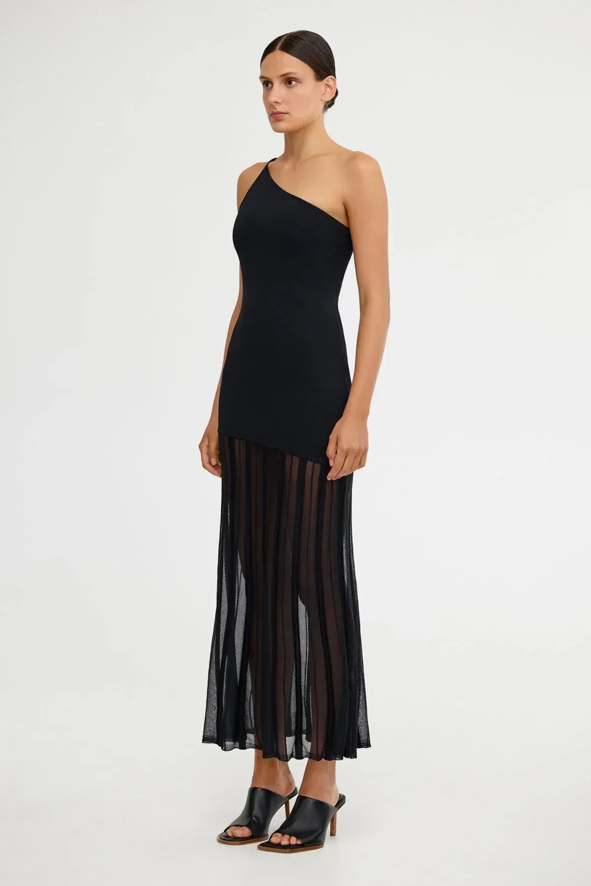 Significant Other Black Midi Arla Dress Size 8 photo 3