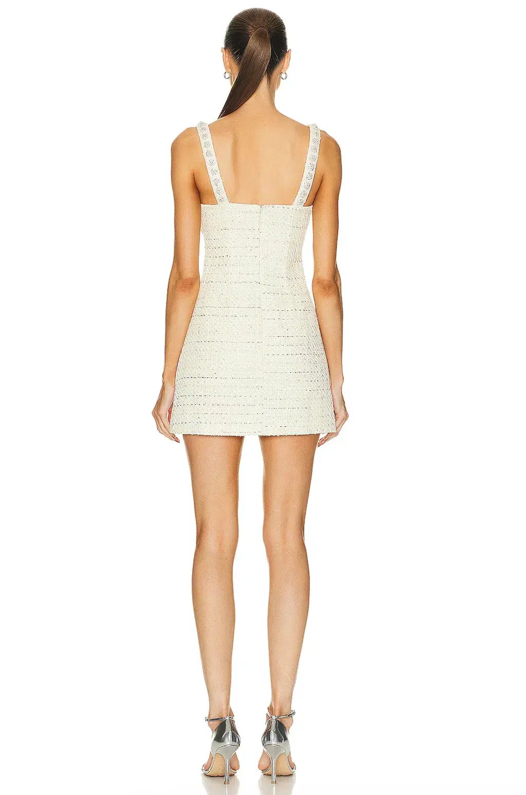 Self Portrait Boucle Diamante Mini Dress Yellow Size 8 photo 3