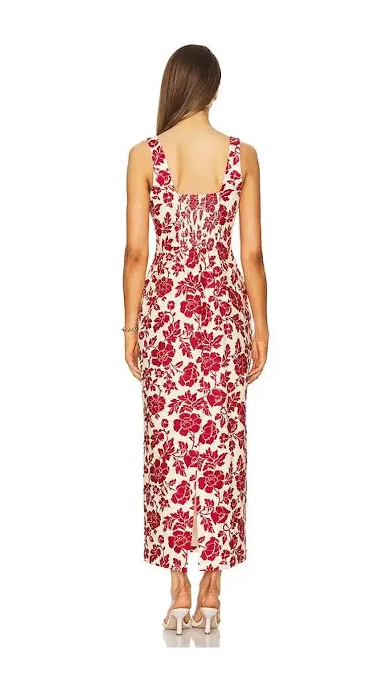 Skyla Column Dress - Scarlet Bloom photo 4