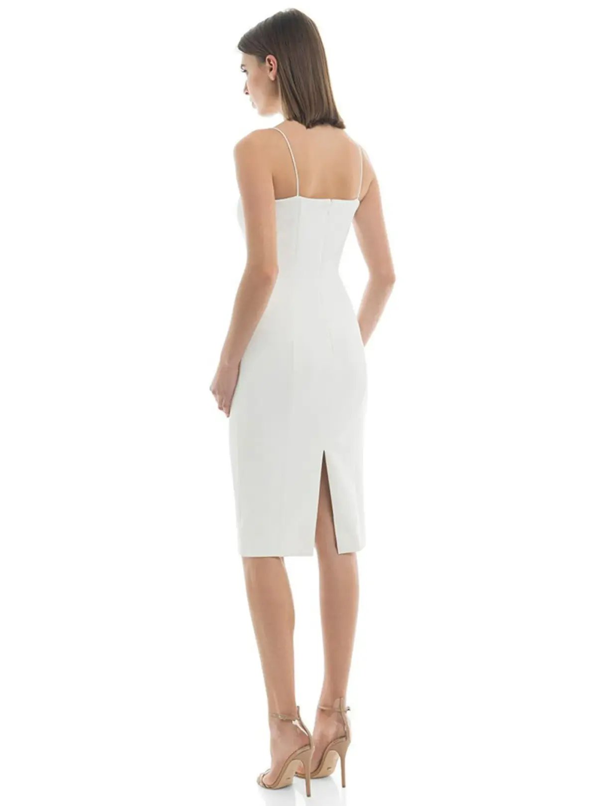 Misha Porchia Midi Dress Ivory Size 6 photo 2