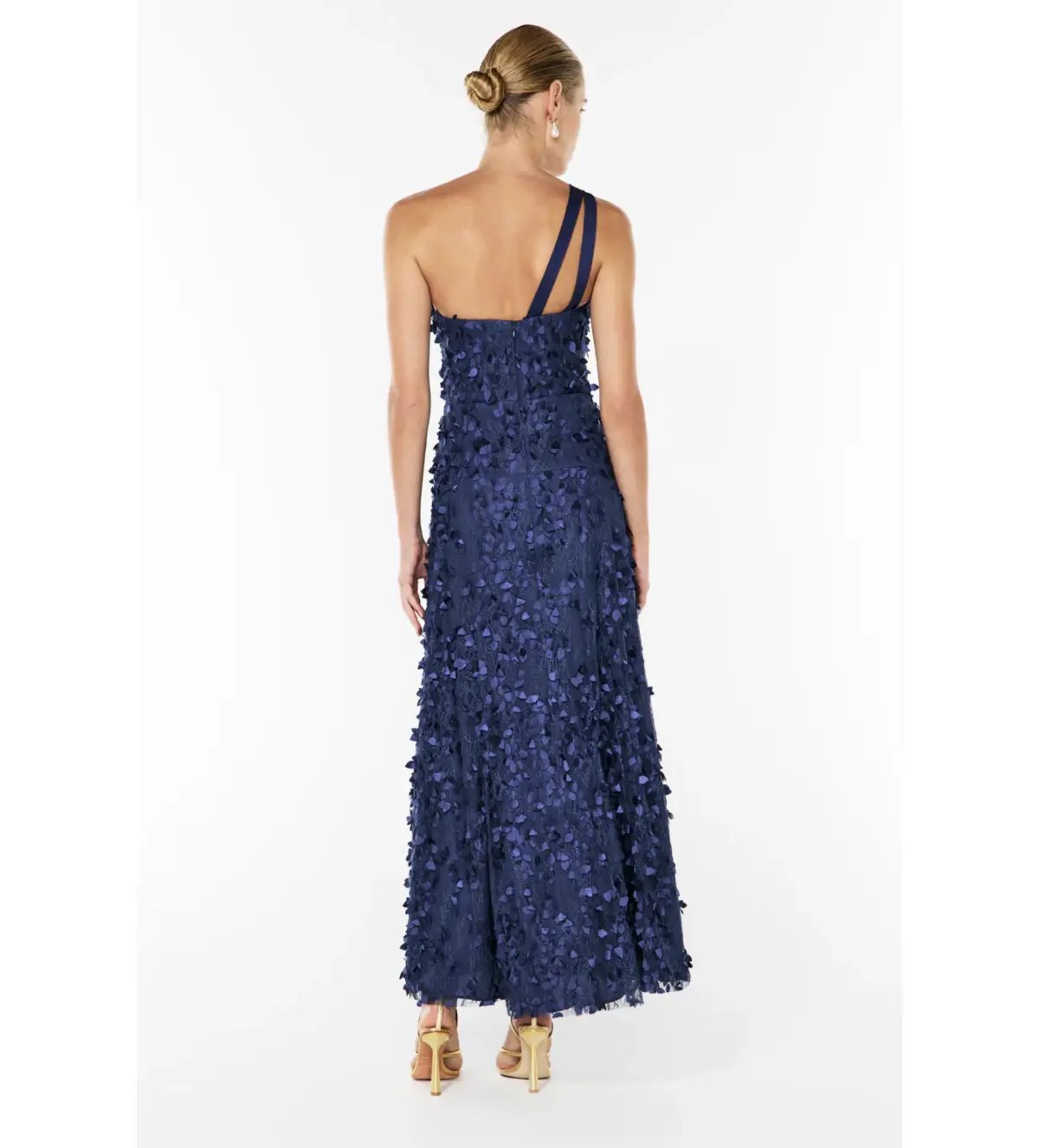 Manning Cartell Enchantment One Shoulder Dress in Royal Blue Size 12 photo 4
