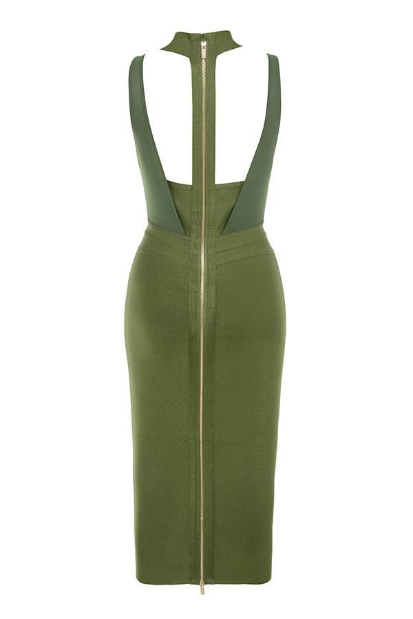 House of CB Caruso Midi Dress Green Size 8 photo 5