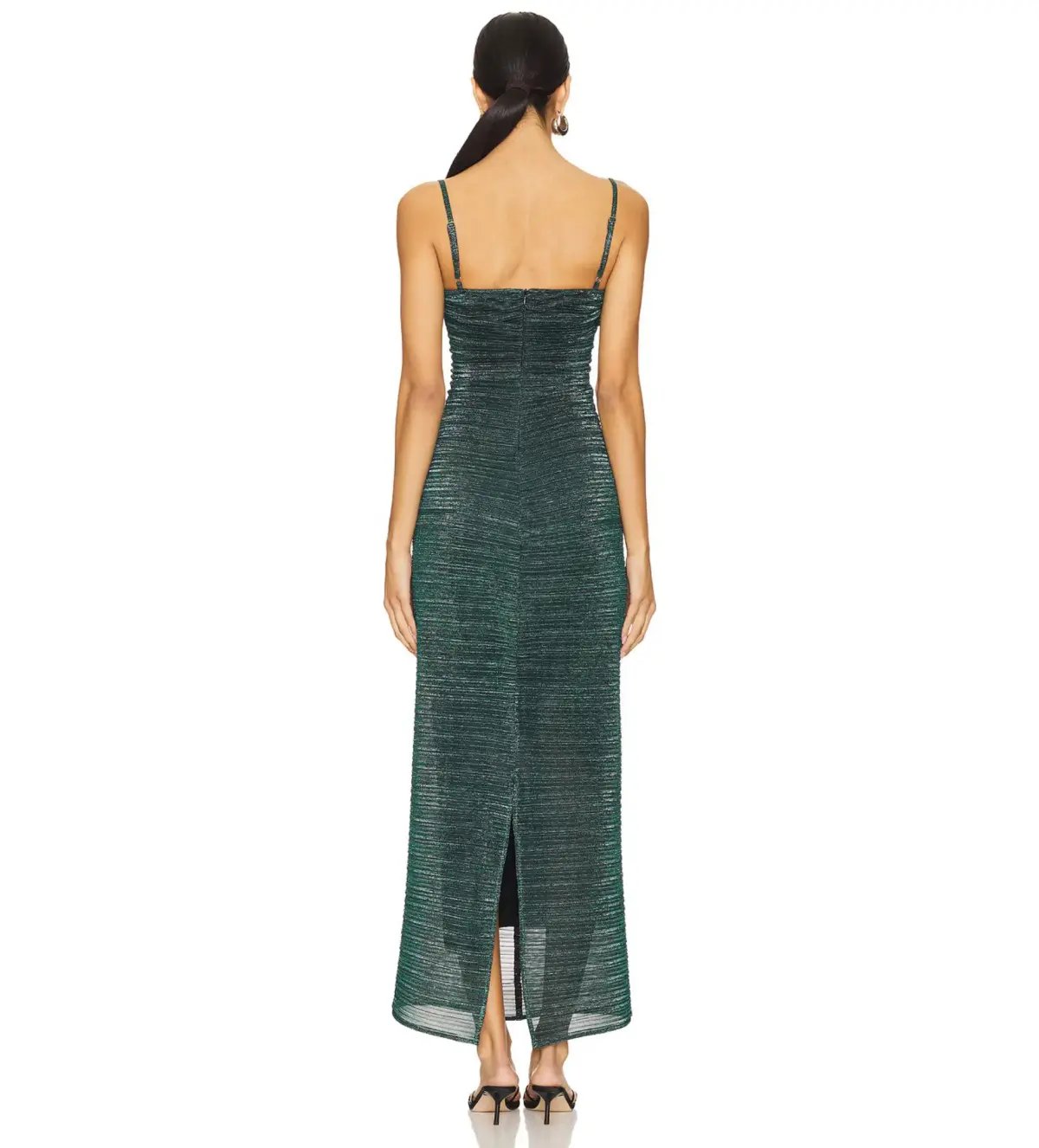 Georgia Hardinge Element Maxi Dress Bottle Green Size AU 10 photo 3