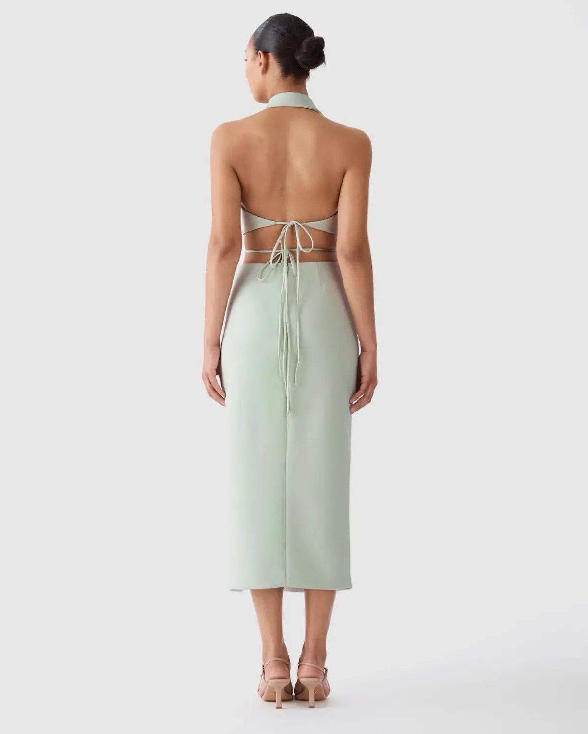 San Sloane Alessia Midi Dress Green Size S Au 8 photo 4