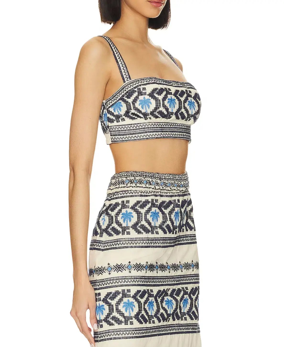 Johanna Ortiz Breeze Crop Top & Namtrik Maxi Skirt Set Print Size 8 photo 2