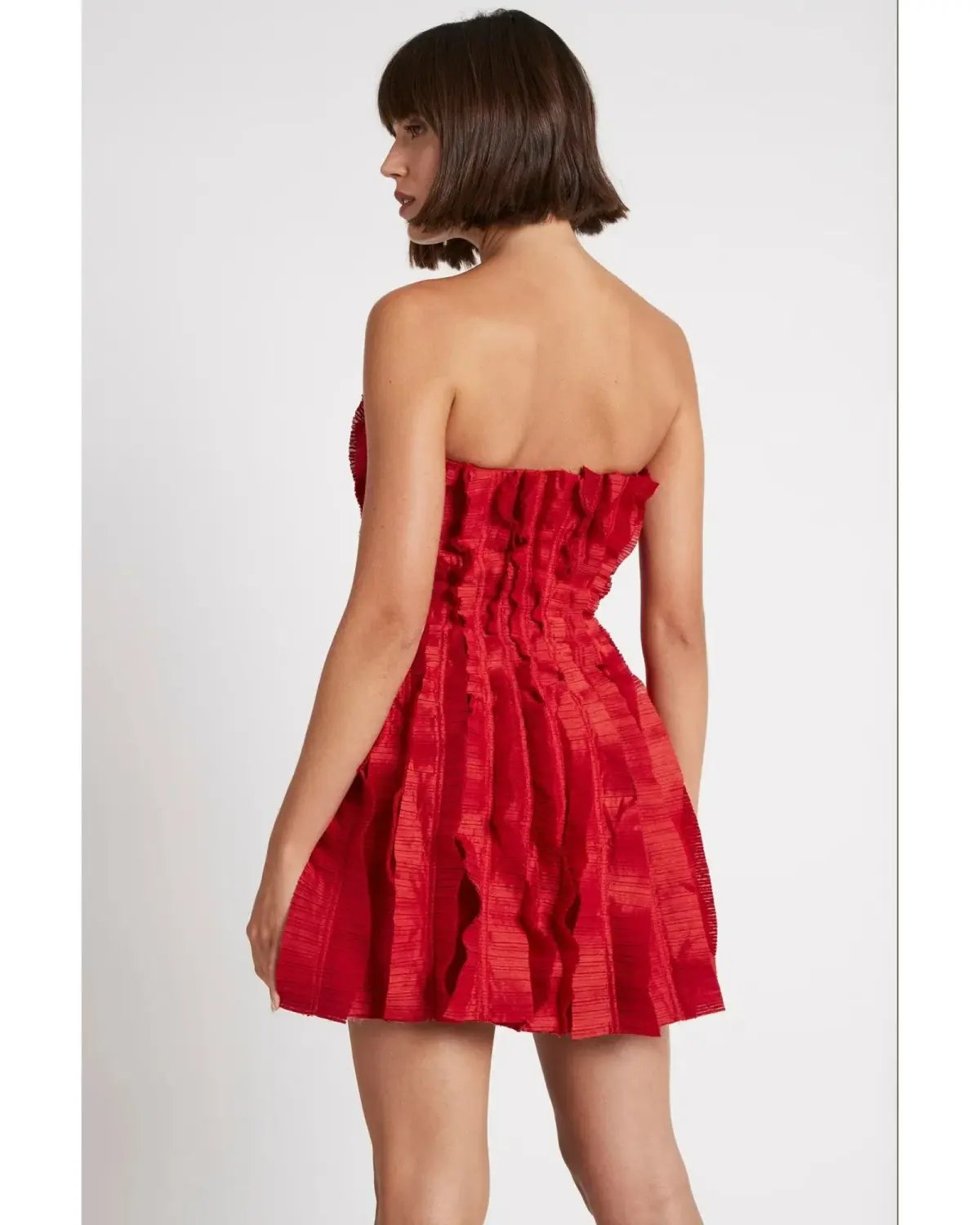 Aje Hybrid Mini Dress in Scarlet Red Size AU 14 photo 4