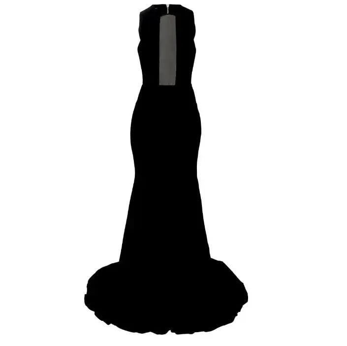 Alex Perry Black Crinoline Gown Size 10 photo 2