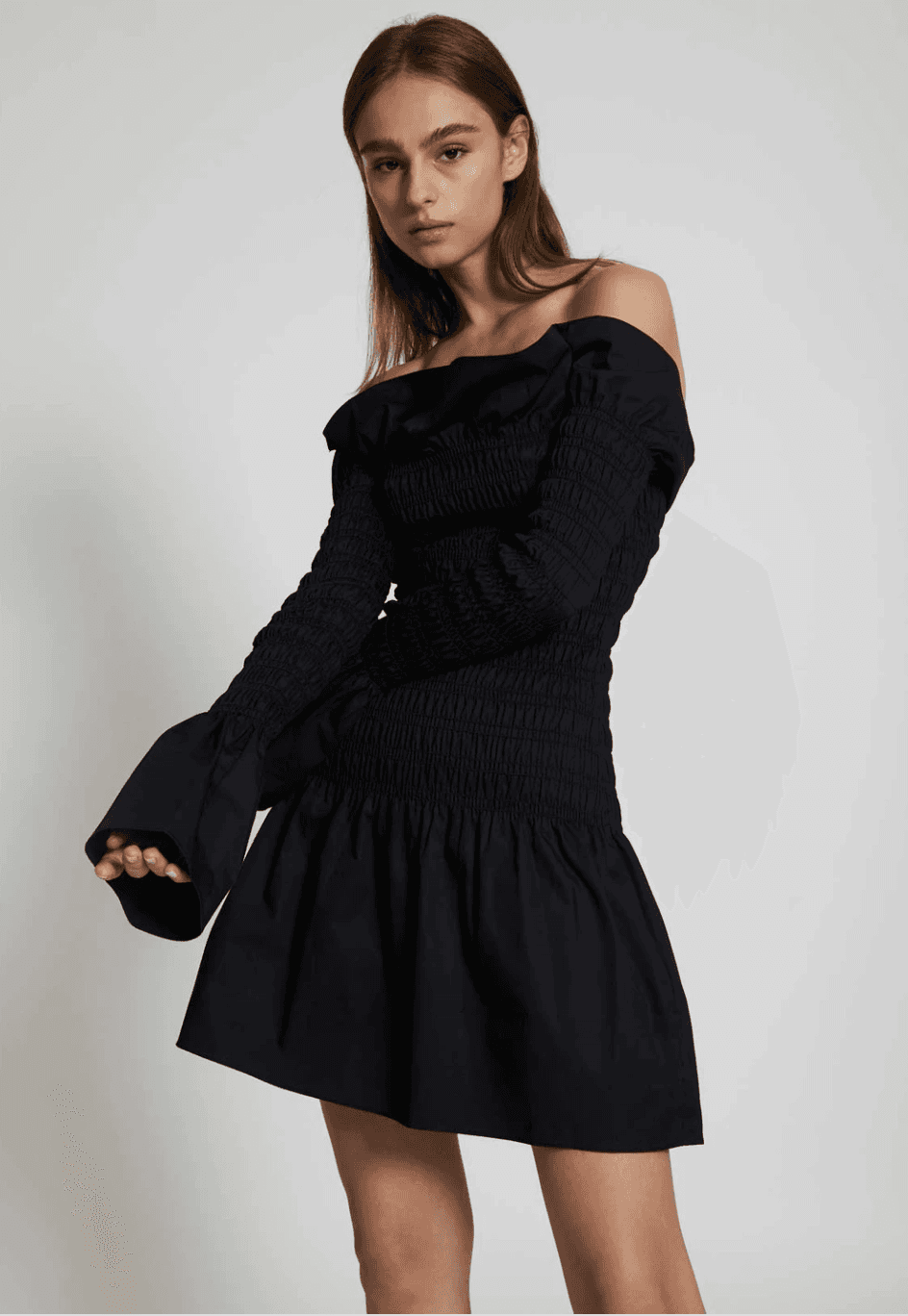 Dion Lee Shirred Mini Dress Black Size 8 photo 2