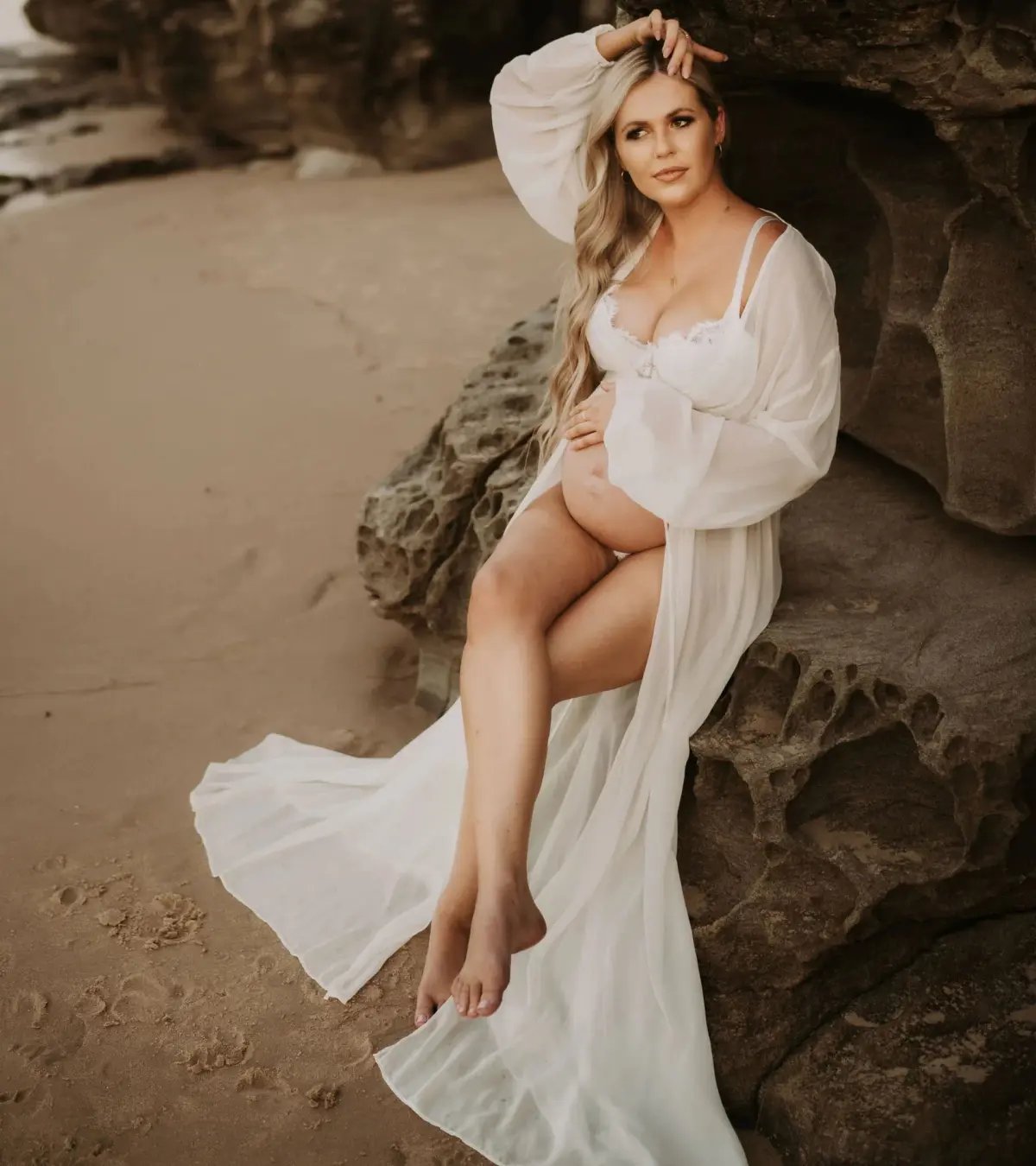 Robed.Co Sheer White Robe One Size photo 3