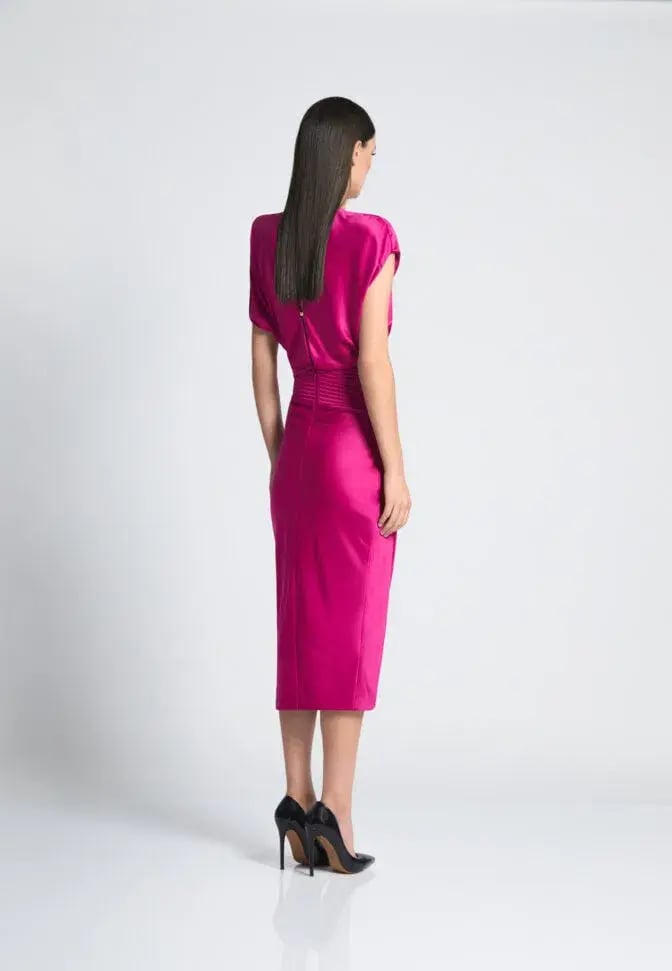 Zhivago Bondi Midi Dress Fuschia Size 12 photo 2