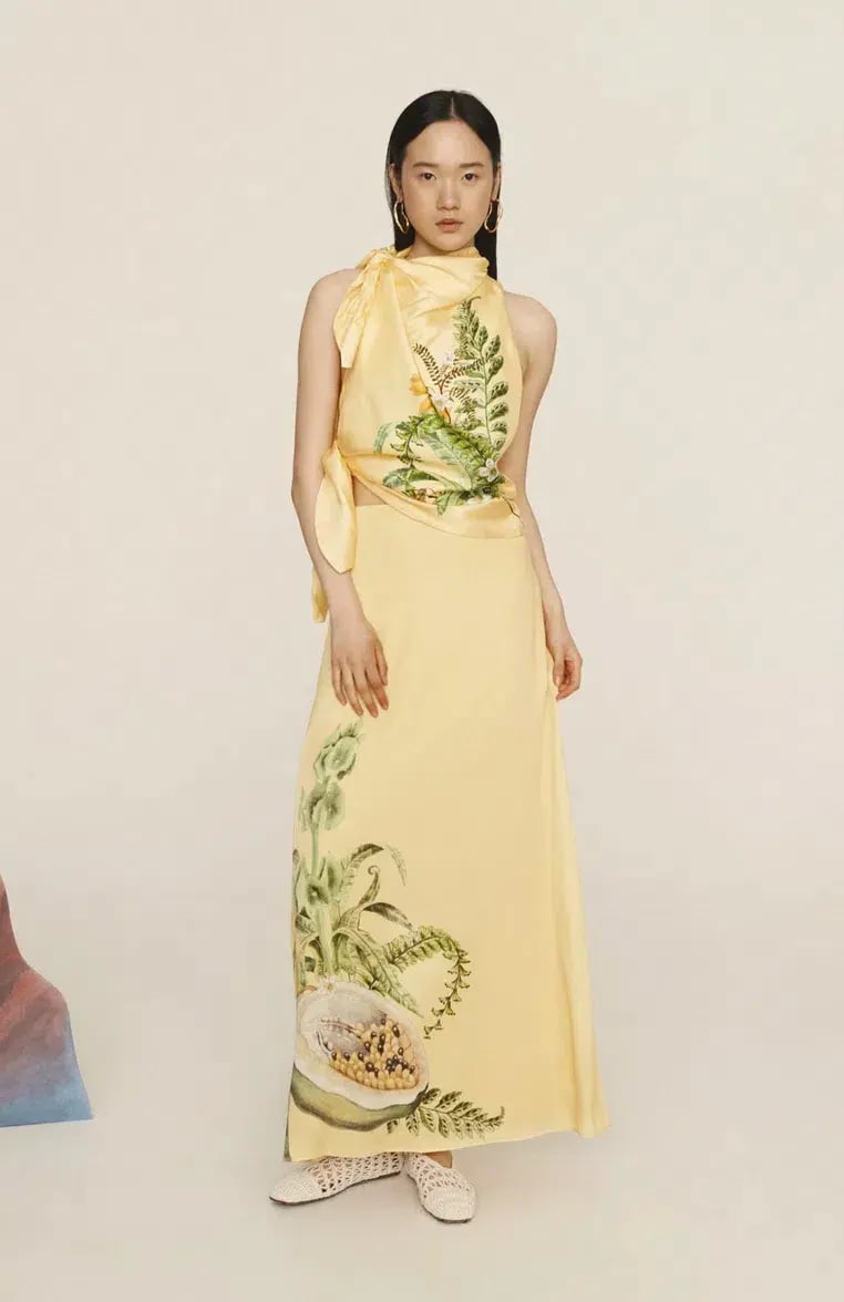 Alemais Sol Top and Skirt Set Yellow Size 16 photo 3