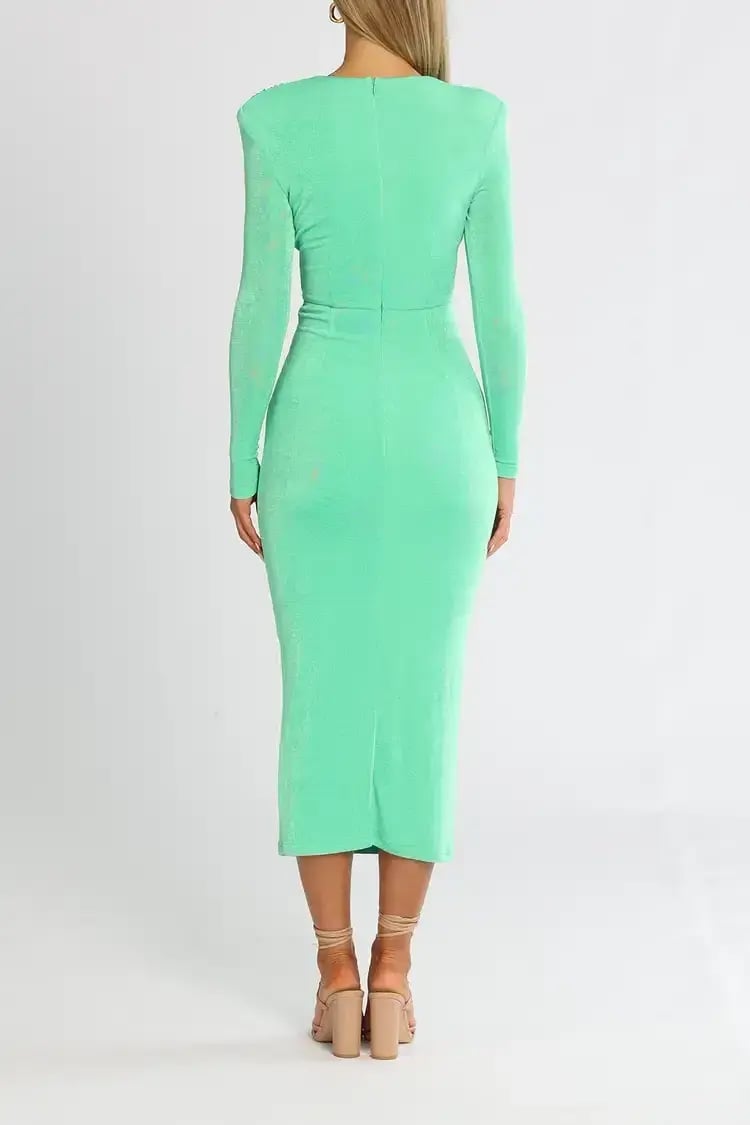 MISHA Francis Midi Dress Vivid Jade Size 12 photo 3