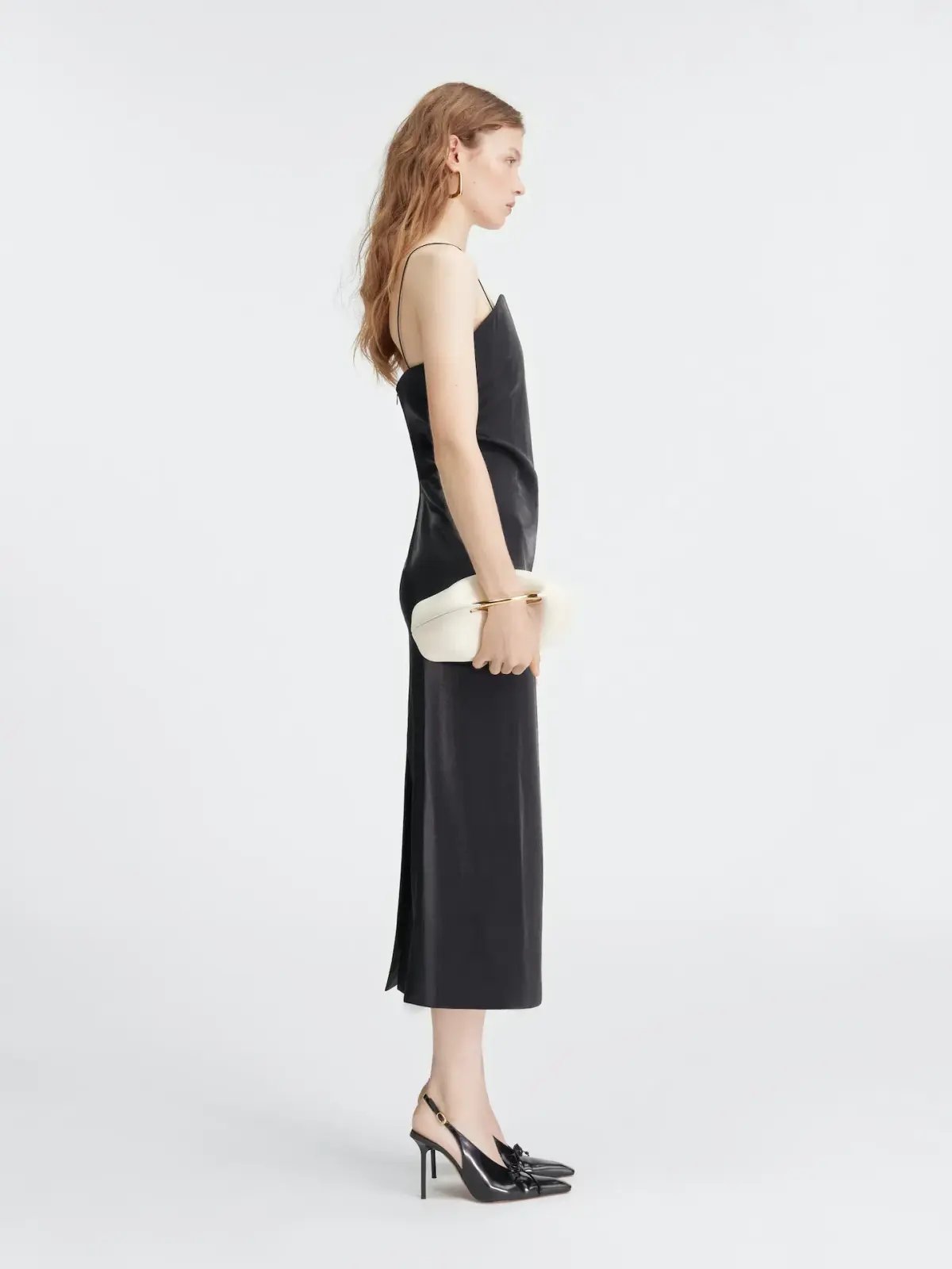 Jacquemus La robe Carino Les Sculptures Midi Dress Black Size 8 photo 2