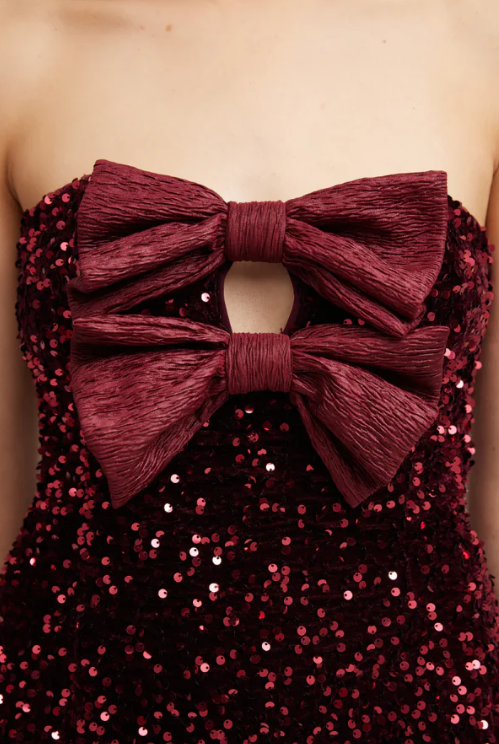 Tojhà Harlynne Dres Merlot Sequin photo 2