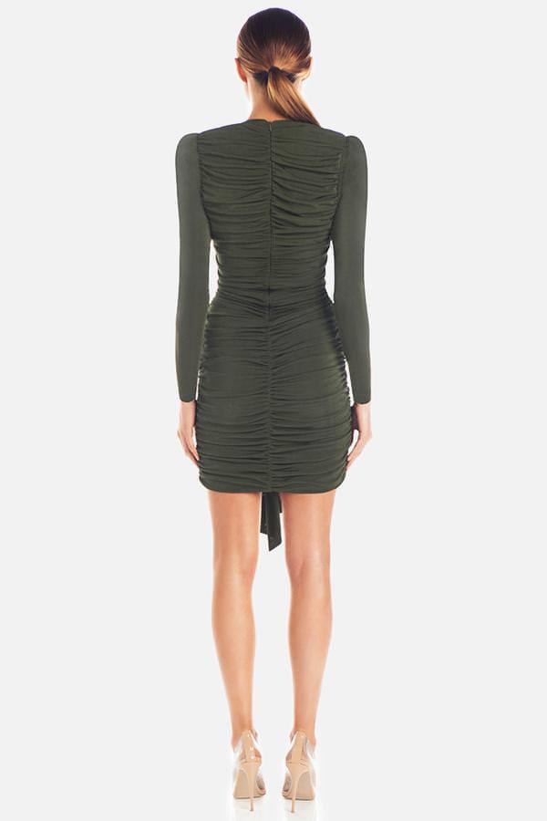 MISHA Paola Mini Dress Khaki Size 10/M photo 2