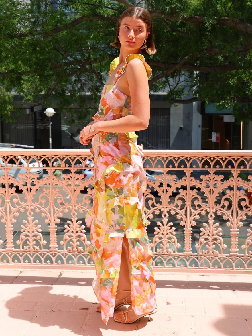 By Nicola - Emiliano Frill Maxi Dress In Floral Confetti photo 3