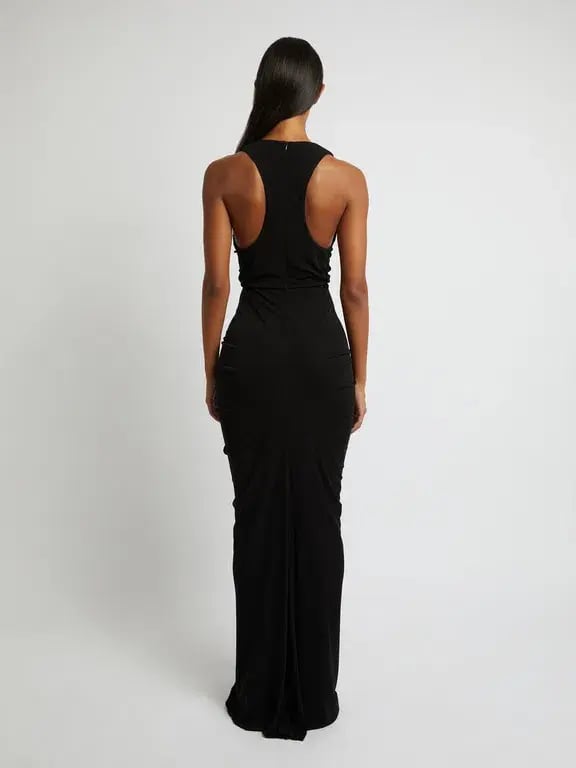 Christopher Esber Vivenda Drapé Front Dress Black Size 8 photo 2