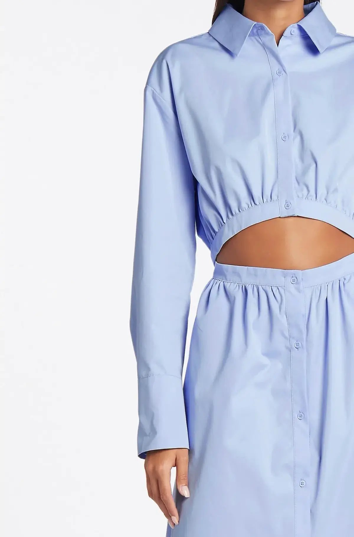 Sir the Label Ilkin Deconstructed Shirt Dress Blue Size 8 photo 2