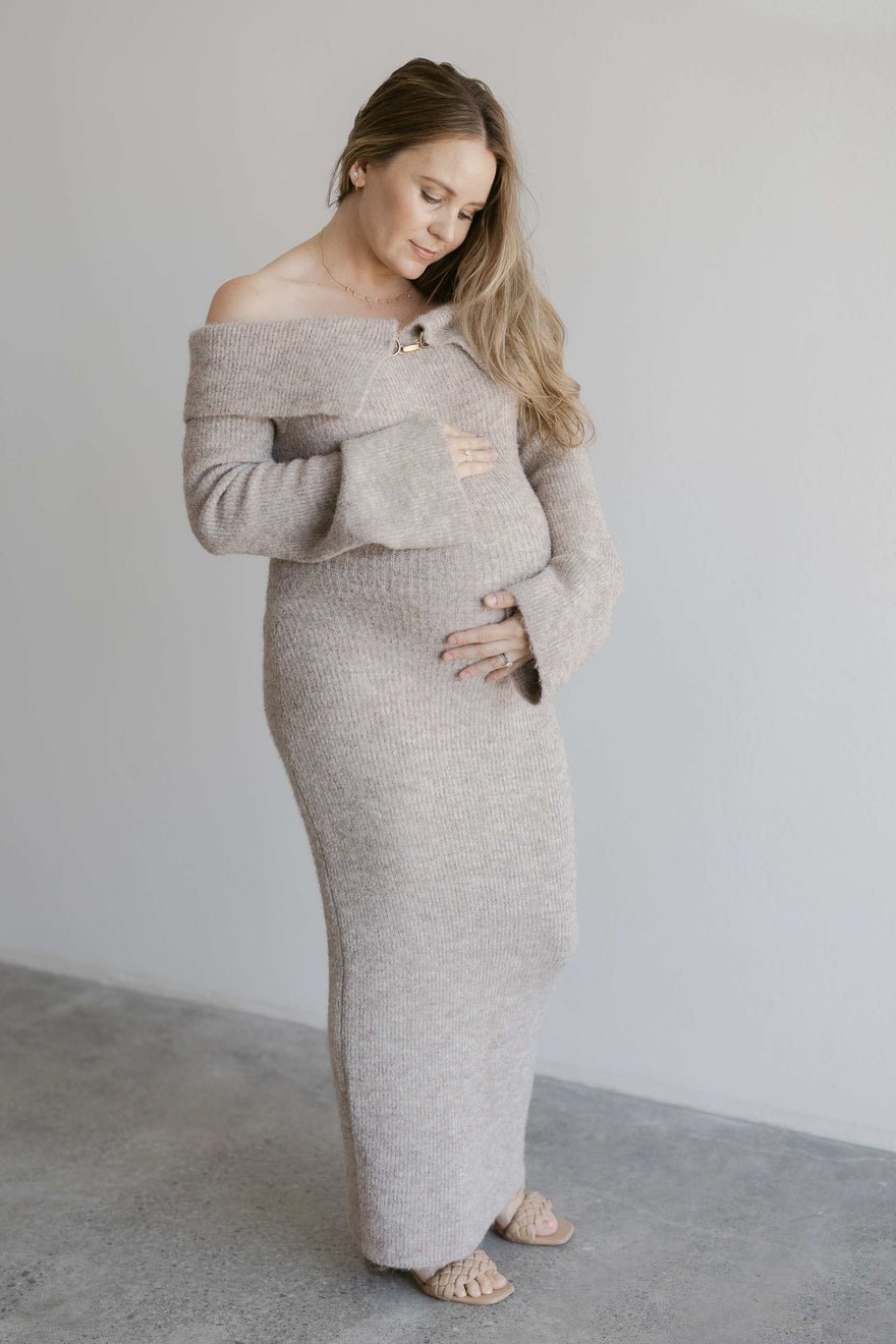 Meshki Baxter Off Shoulder Fluffy Knit Midi Dress photo 4