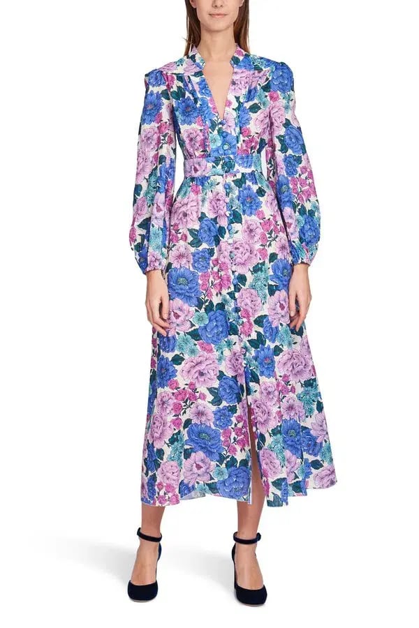 Zimmermann Poppy Plunge Midi Dress Floral Size 2 photo 2