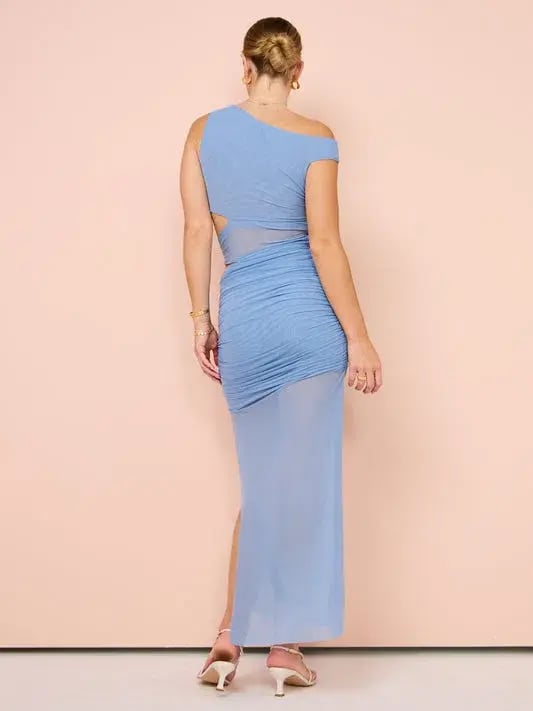 Bec & Bridge Whorl Asym Maxi Dress Blue Size 10 photo 5