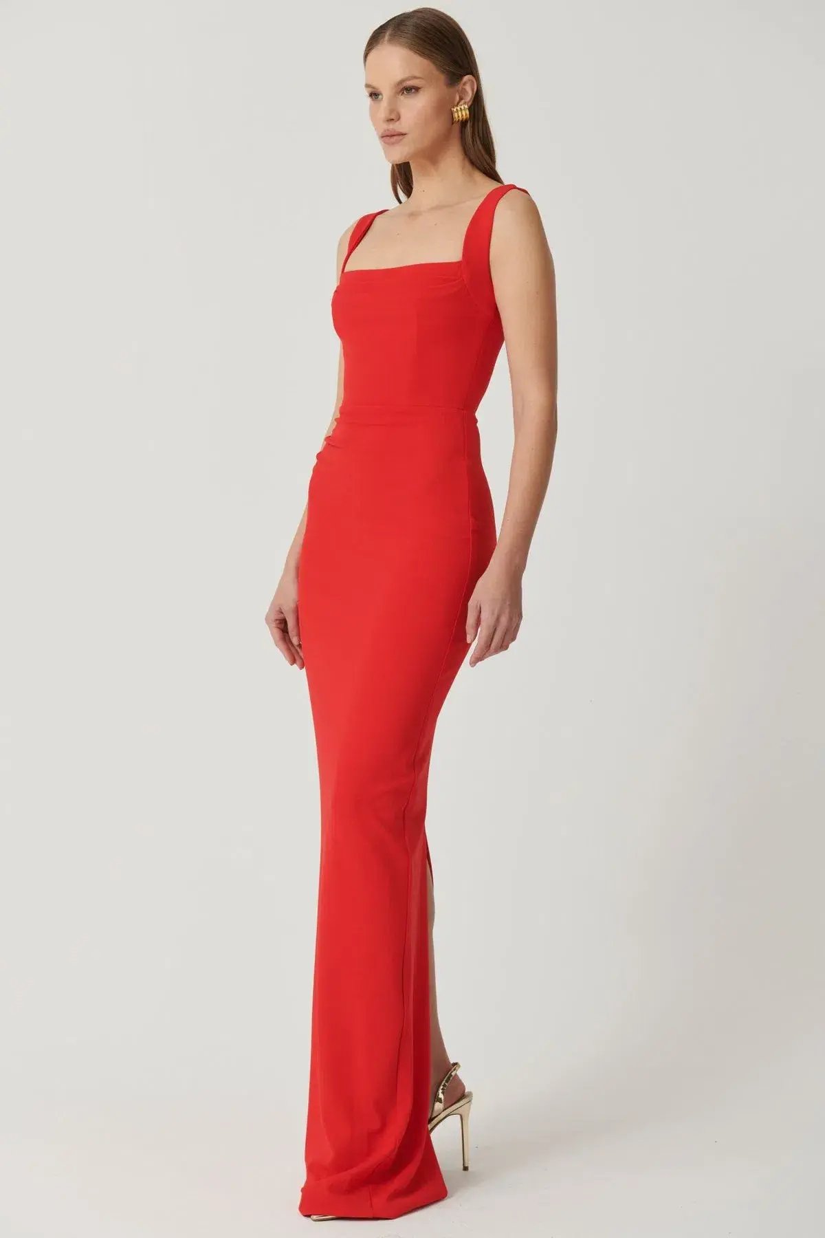 Effie Kats Marbella Gown in Cherry Red Size 12 photo 2