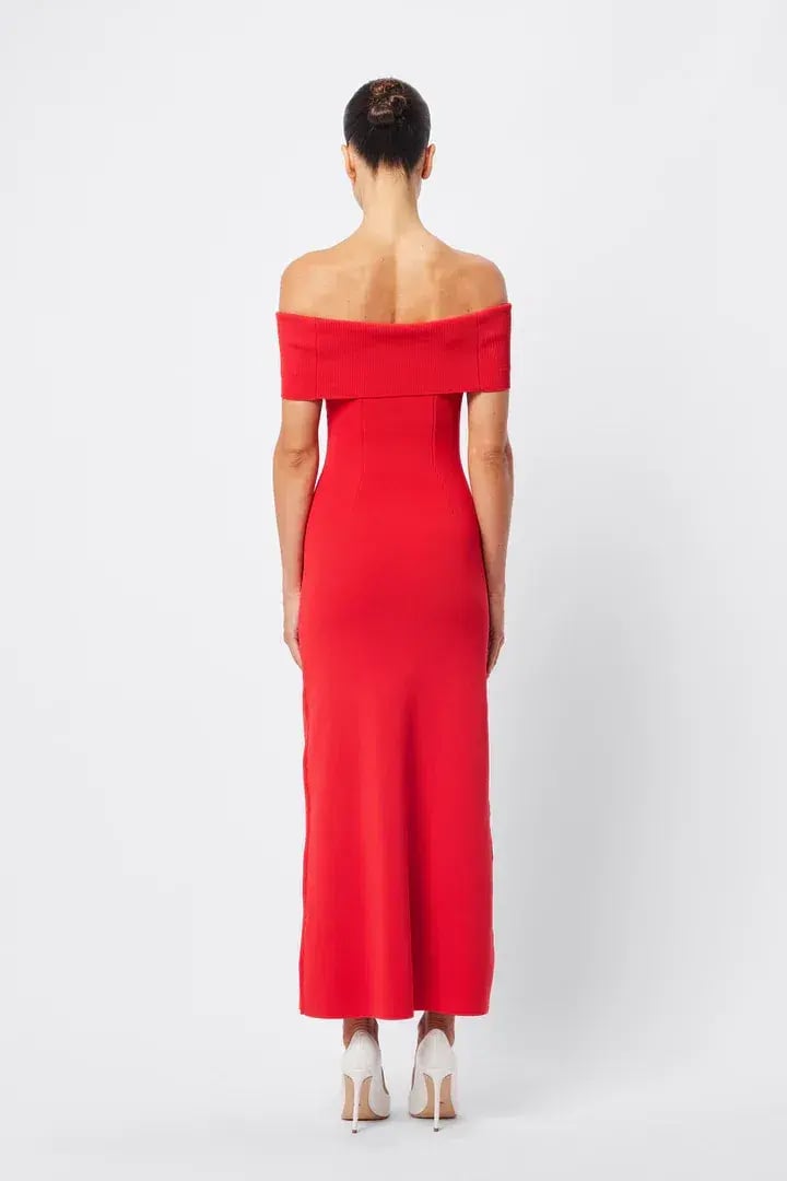 Mossman Monaco Off Shoulder Dress Red Size AU 10 photo 3