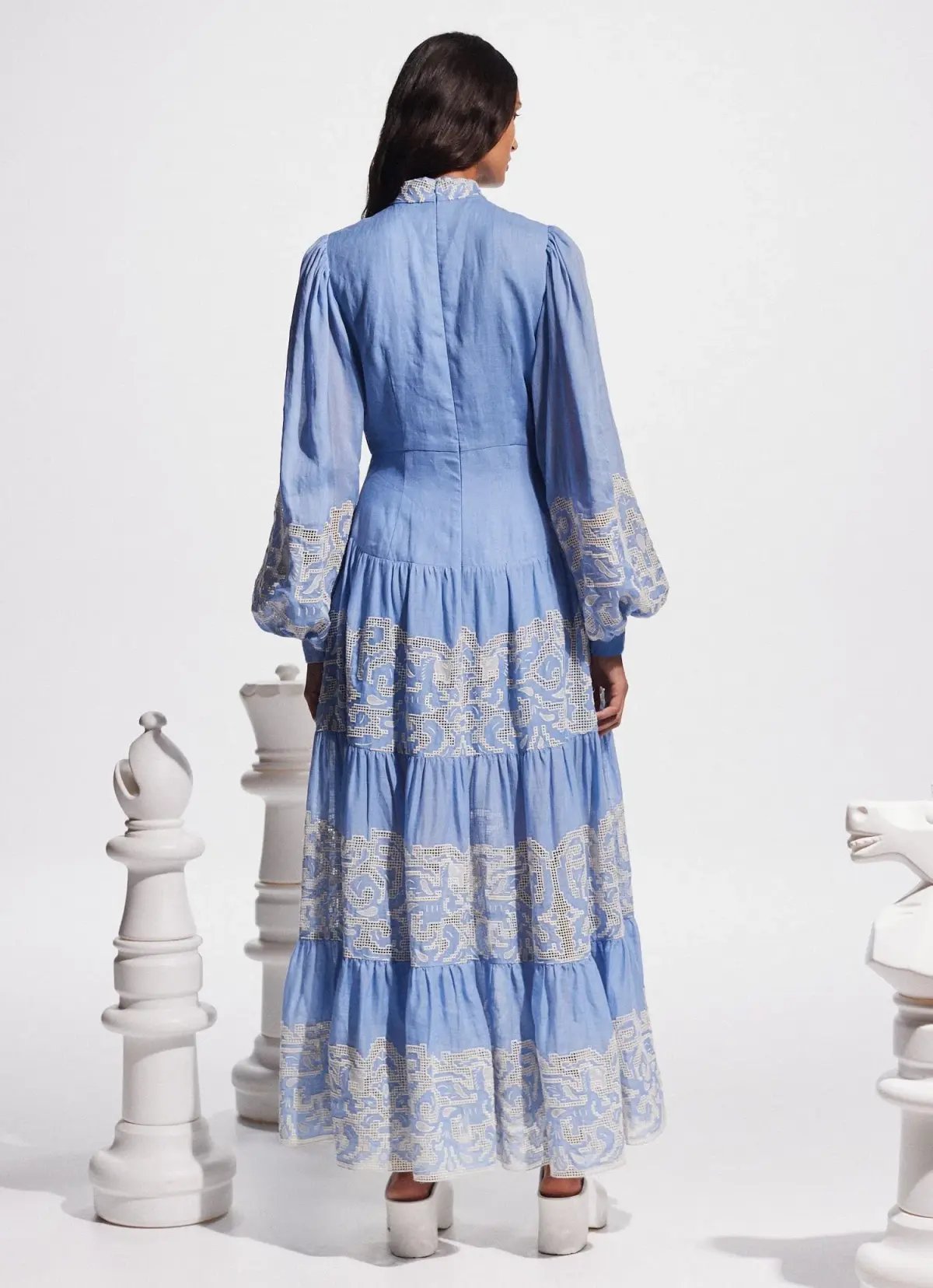 Alemais Arion Midi Dress Blue Size 8 photo 3