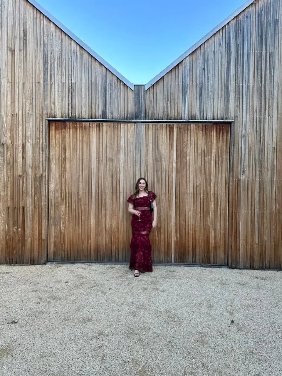 Keepsake Moonlight Gown Burgundy Size 10 photo 2