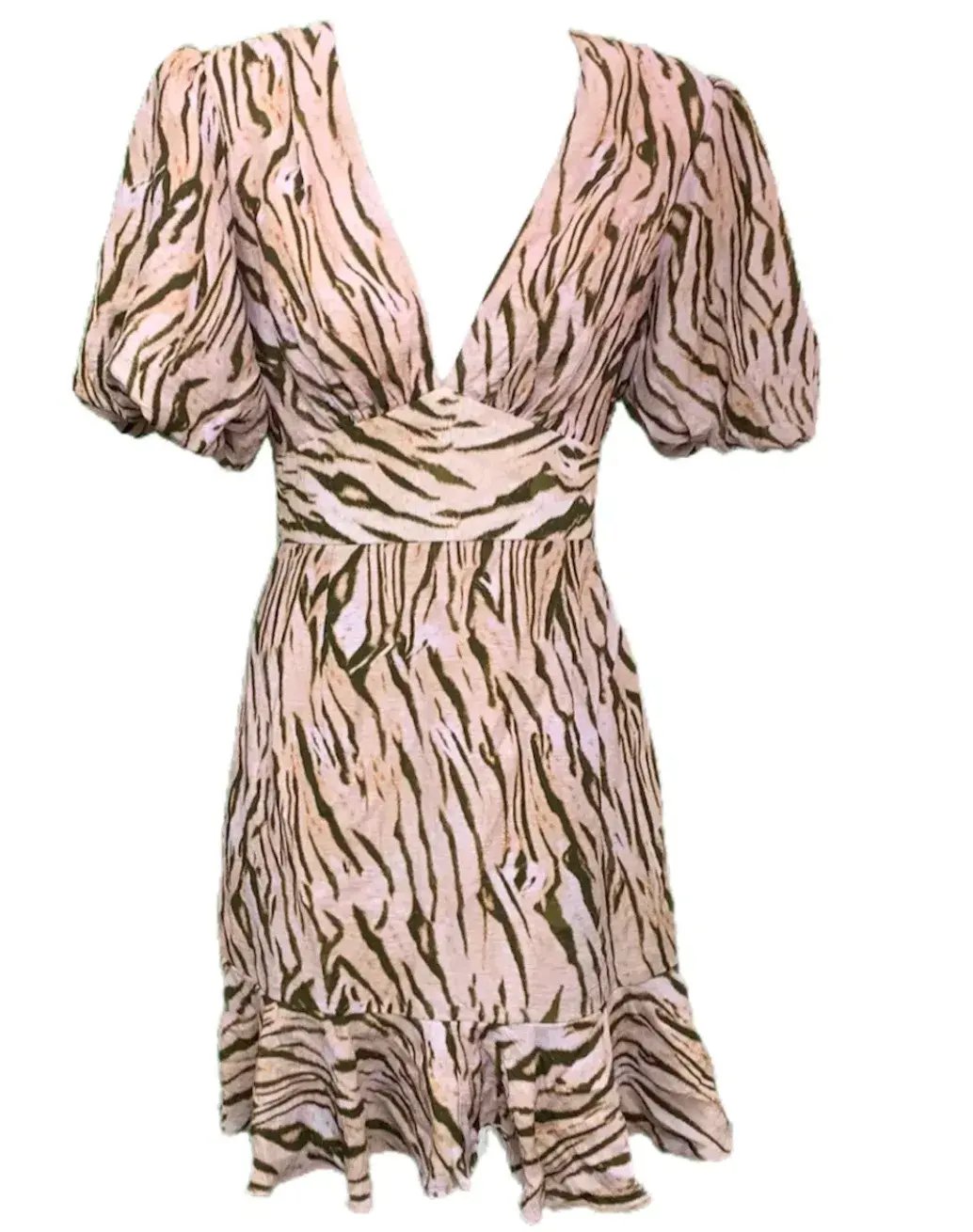 Sheike Landslide Dress Animal Print Size 16 photo 5