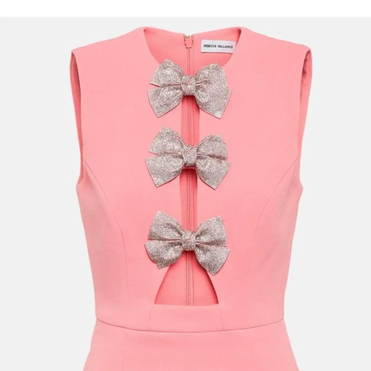 Rebecca Vallance Brittany Bow Mini Dress Pink Size 8 photo 4
