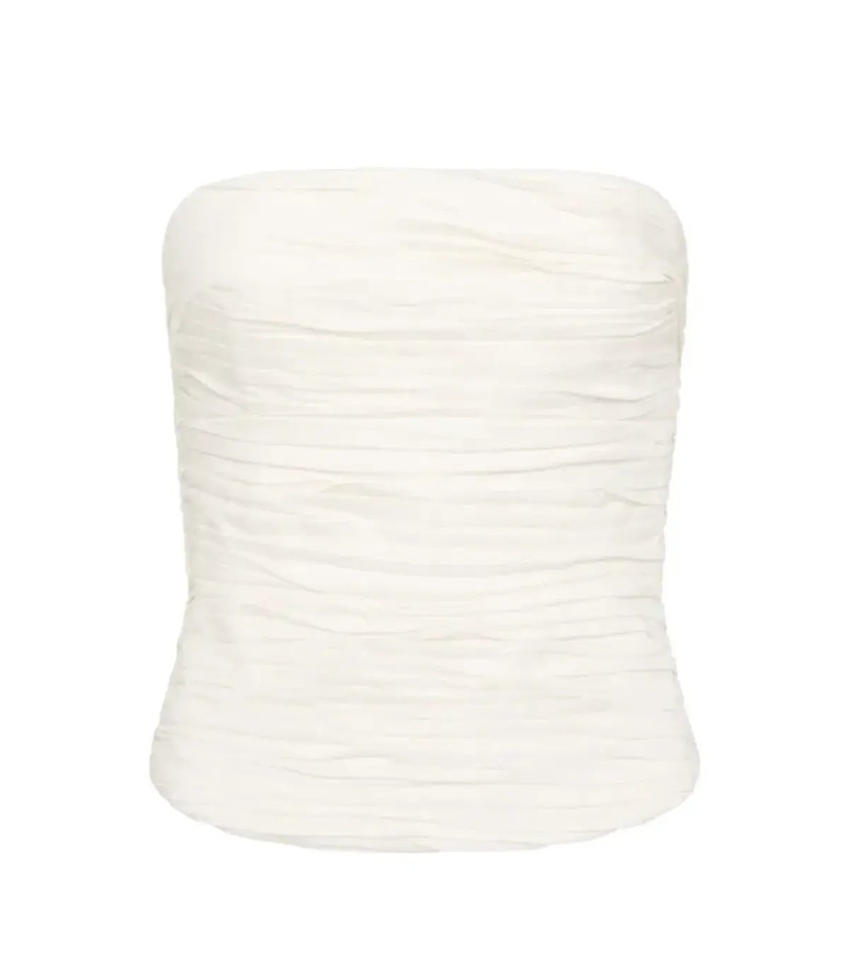 Aje Sunbeam Ruched Bustier and Cosmos Tiered Maxi Skirt Set Ivory Size 6 photo 6