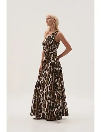 Aje Studio Daze One Shoulder Maxi Dress Animal Print Size 8 photo 5