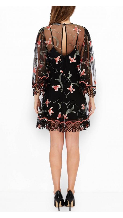 Alice McCall  Wish You Were Here Mini Dress Black Floral Size 10 photo 2